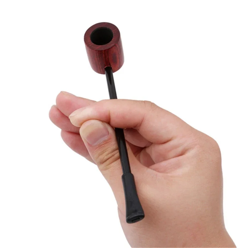 Ebony Wood Pipe Smoking Pipes Portable Straight Type Retro Sailor Tobacco Pipe Wood Smoking Accessories Tobacco Pipes Gifts Men