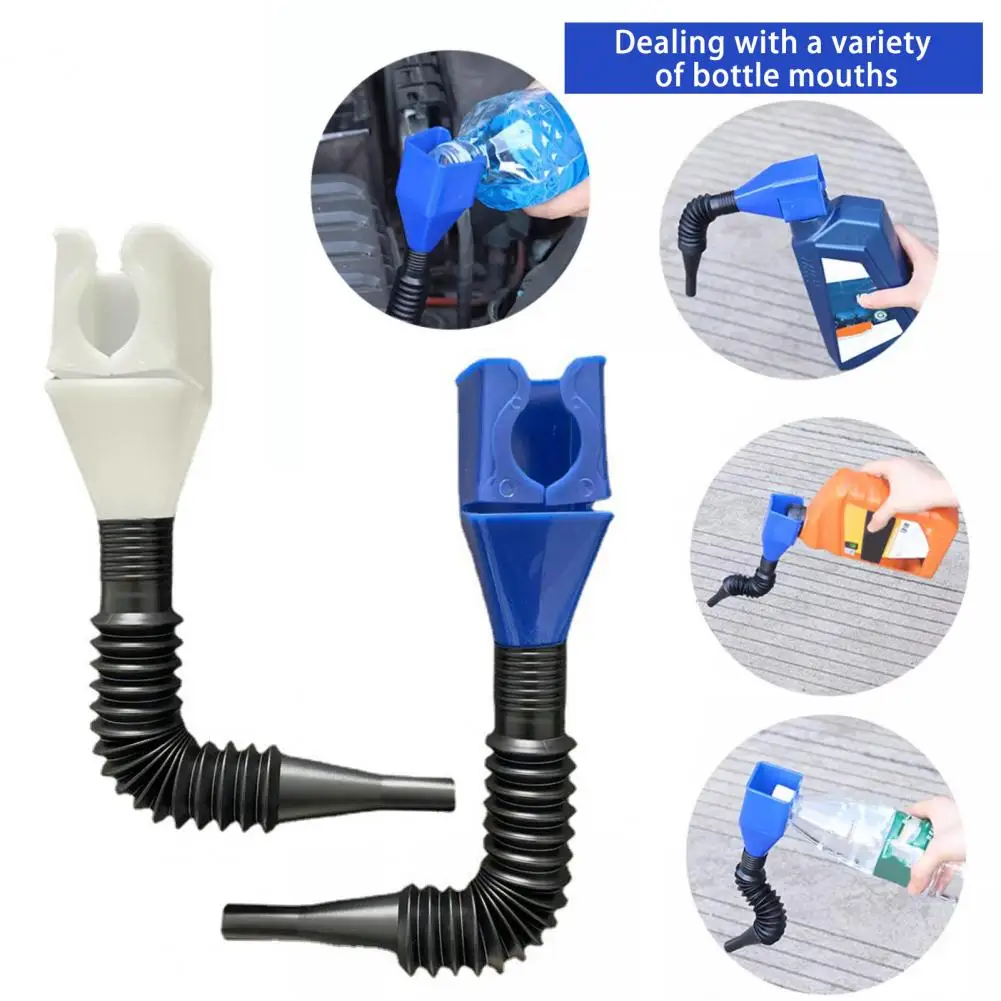 Retractable Auto Fuel Funnel Foldable Design Compact Size Highly Compatible Cars Trucks Draining Oil Snap Plastic Funnel 오일 파이프