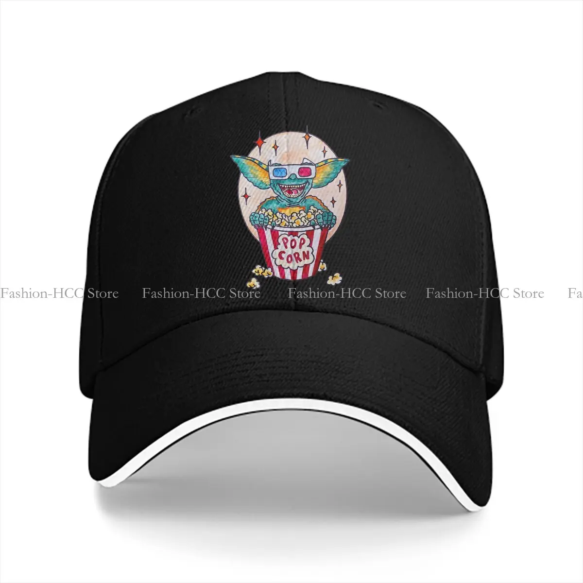 Summer Cap Sun Visor Pop Corn Hip Hop Gremlins Comedy Horror Film Peaked Hats