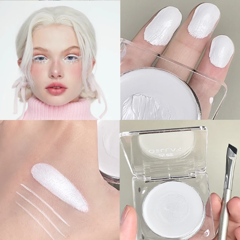 White Matte Highlight Palette Monochrome Foundation Cream Natural Moisturizing Eyeshadow Silkworm Waterproof Korean Cosmetics