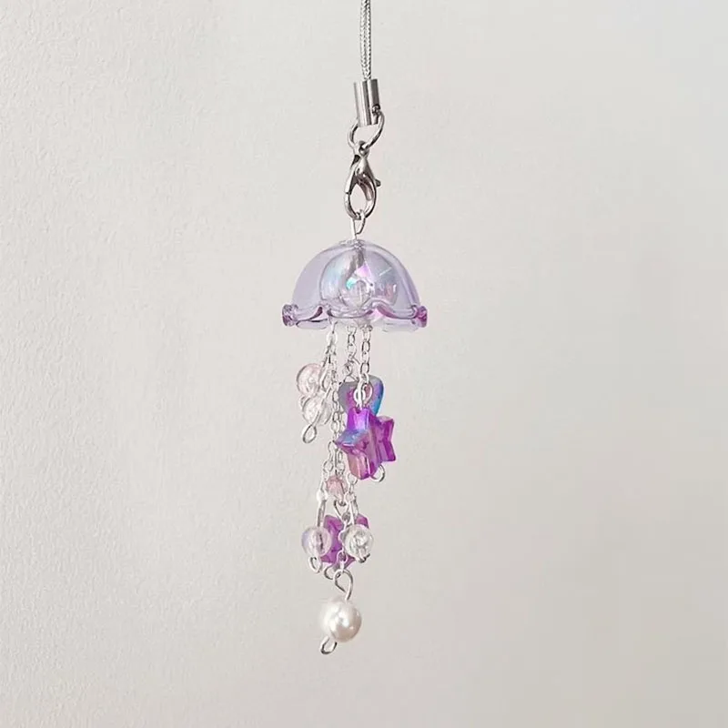 Jellyfish Phone Charm, Jellyfish keychain Phone Accessories, Handmade Keychain Gifts