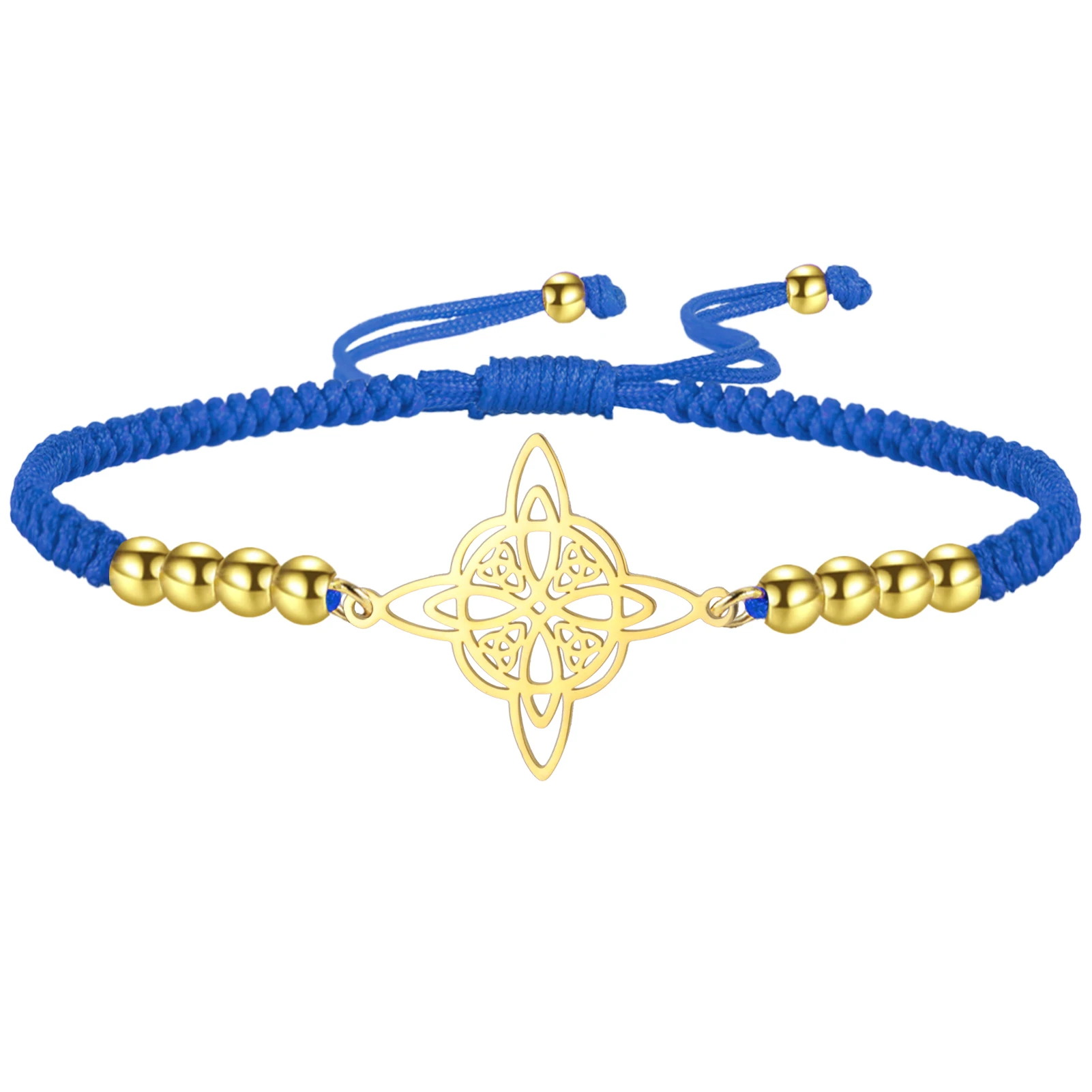 Kkjoy Hexenknoten-Armband mit keltischem vierzackigen Stern, Edelstahl, Wicca-Armband, okkultes Amulett, Charms, Schmuck, Geschenk für Frauen – Detail 11