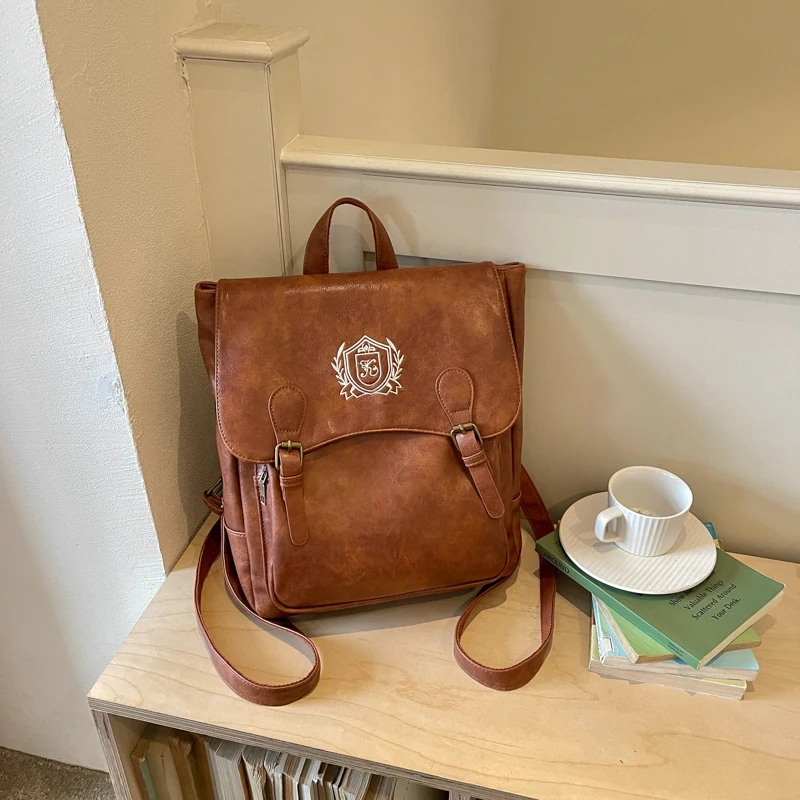 2026-new-women's-college-style-backpack-handheld-commuter-bag-large-capacity-student-badge-bookbag-soft-handle-medium-hardness
