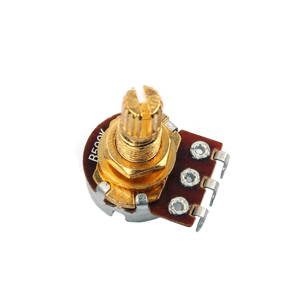 A500K taper Mini Potentiometer POT for Electric Guitar Bass Volume and Controls Replacement Pack of 5