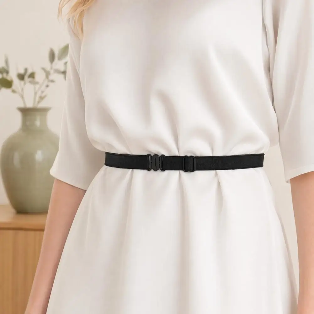 Adjustable Fit Belly Band, Women Belt with Super Elastic Drawstring Strap, Stretchable Belly Support Belt for Versatile Shirt 97