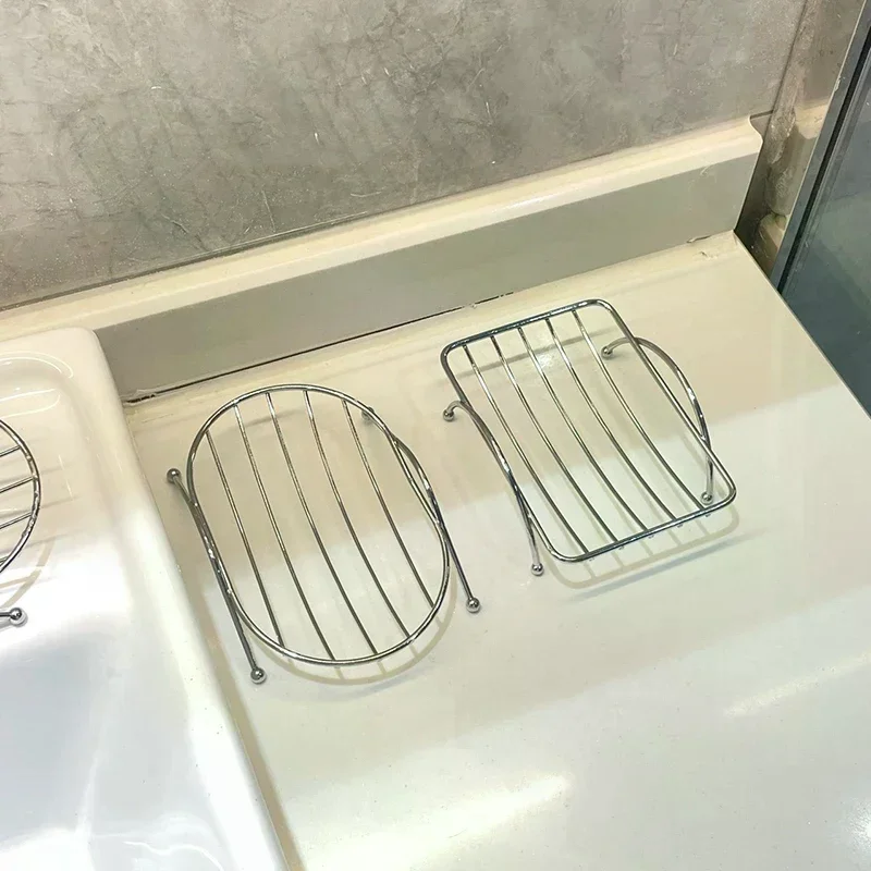 Stainless Steel Soap Dishes Rust-resistant Saver Basket For Bathroom Toilet Shower Soap Holder Case Brand Kitchen Accessories