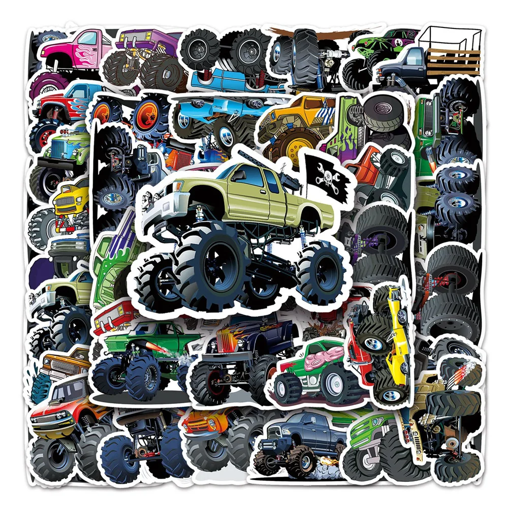 10/30/50PCS Car Cartoon Stickers Series Creative School Bus Graffiti Bicycle Phone Luggage Notebook Laptop Decoration Wholesale