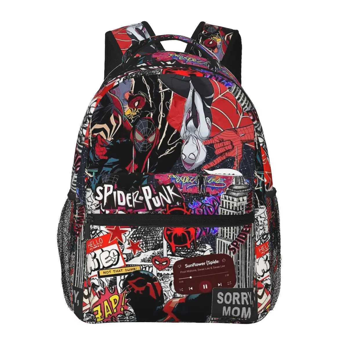 Spider Miles Morales Backpacks Boys Girls Bookbag Children School Bags Cartoon Laptop Rucksack Shoulder Bag Large Capacity