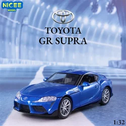 1:32 TOYOTA GR SUPRA BULL KINGGR Simulation Diecast Metal Alloy Model car Sound Light Pull Back Collection Kids Toy Gifts A161