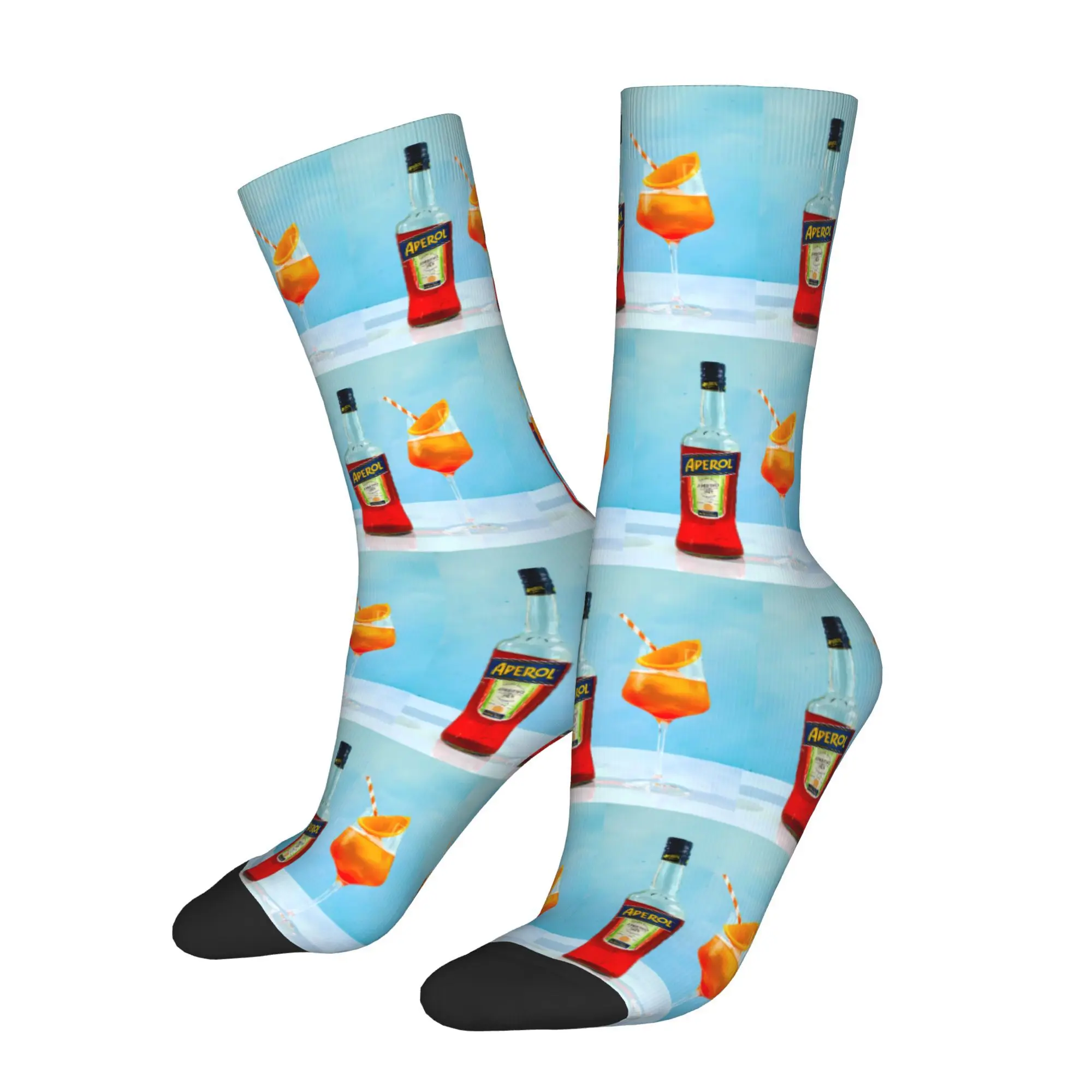 

Orange Sweet Wine Aperol Sock Printed Man Polyester Fashion