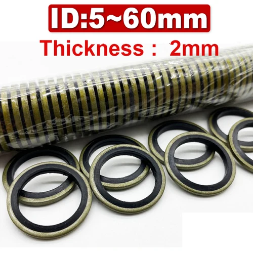 Imagen 1 del producto Junta combinada, sello de aceite de esqueleto, JB982-77 de nitrilo de acero al carbono, junta de tubo de aceite de alta presión, anillo de sellado de alta presión 5/6/8-60G