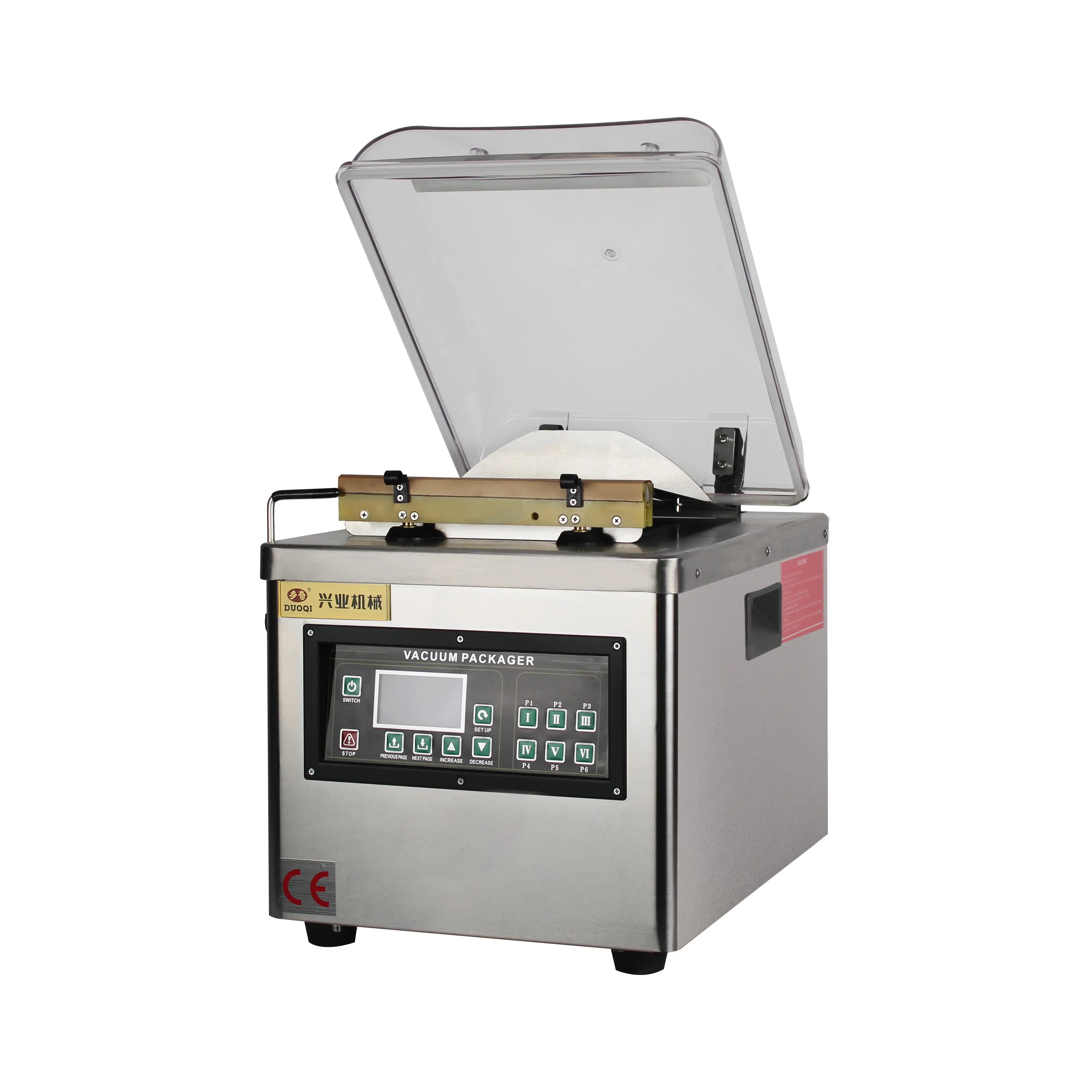 

DQVC-260PD Automatic Commercial Packing Sealer Single Flat Chamber With Visual Cover Vacuum Packaging Machine For Packer