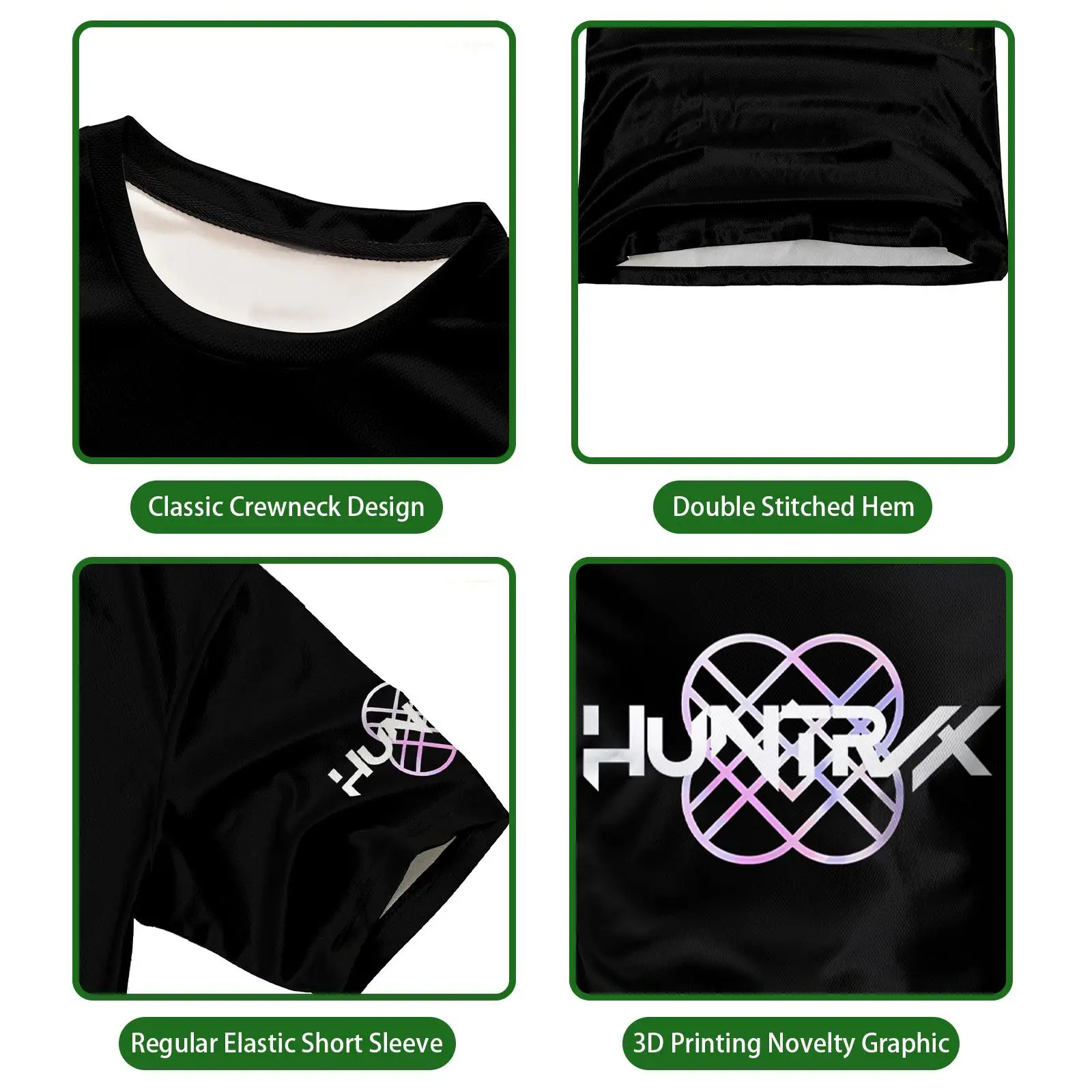 Kpop Demon Hunter Graphic T-shirt Unisex Comfortable Breathable Round Neck Short Sleeve Tops Street Popular Hip Hop Y2K Clothes