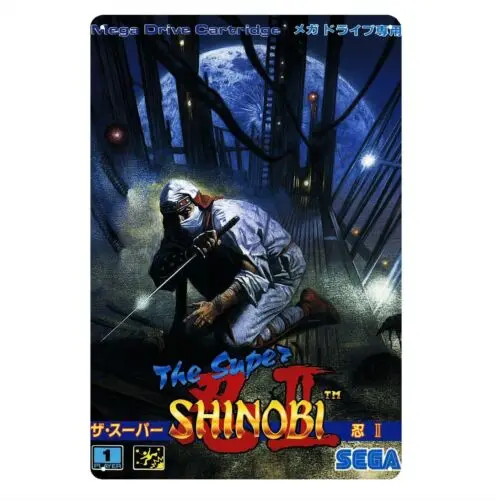 Y1, cartel de Metal de videojuego Retro Super Shinobi Mega Drive, cartel de chapa de 20x30cm