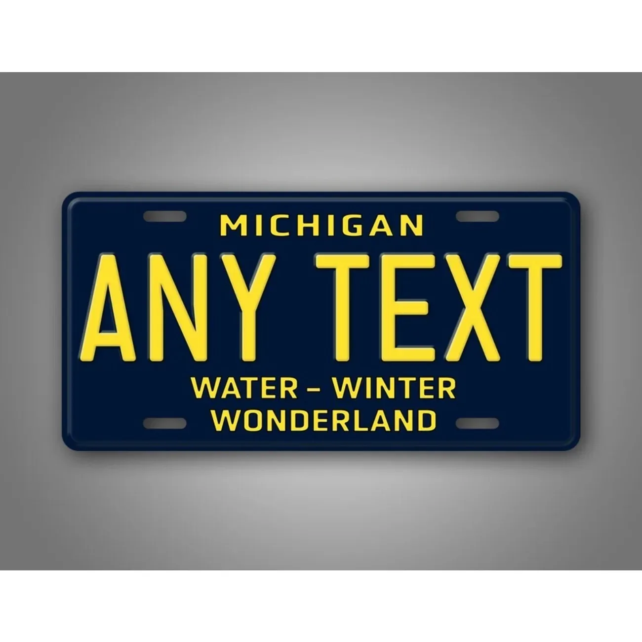 Custom Michigan "Water Winter Wonderland" Metal Sign Personalized Dustproof Waterproof Home Wall Decor (Decoration Only)