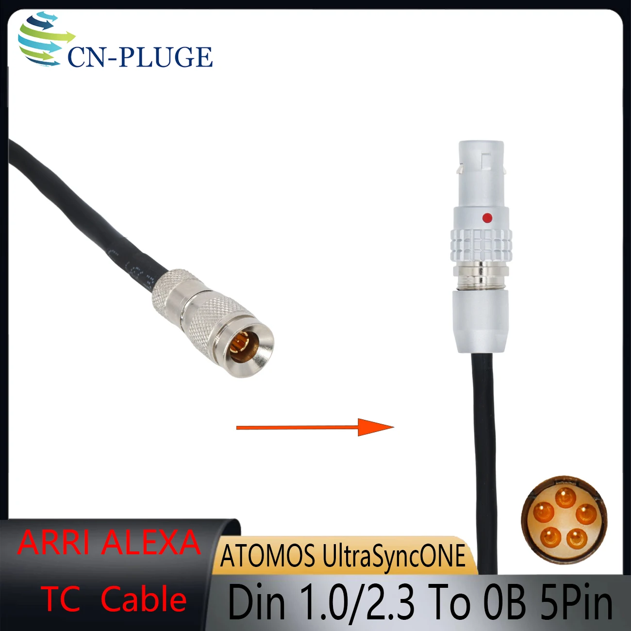 ATOMOS UltraSync ONE Timecode to ARRI Alexa/Mini/MiniLF/SXT 35 Camera Timecode Cable DIN 1.0/2.3 to 0B5pin