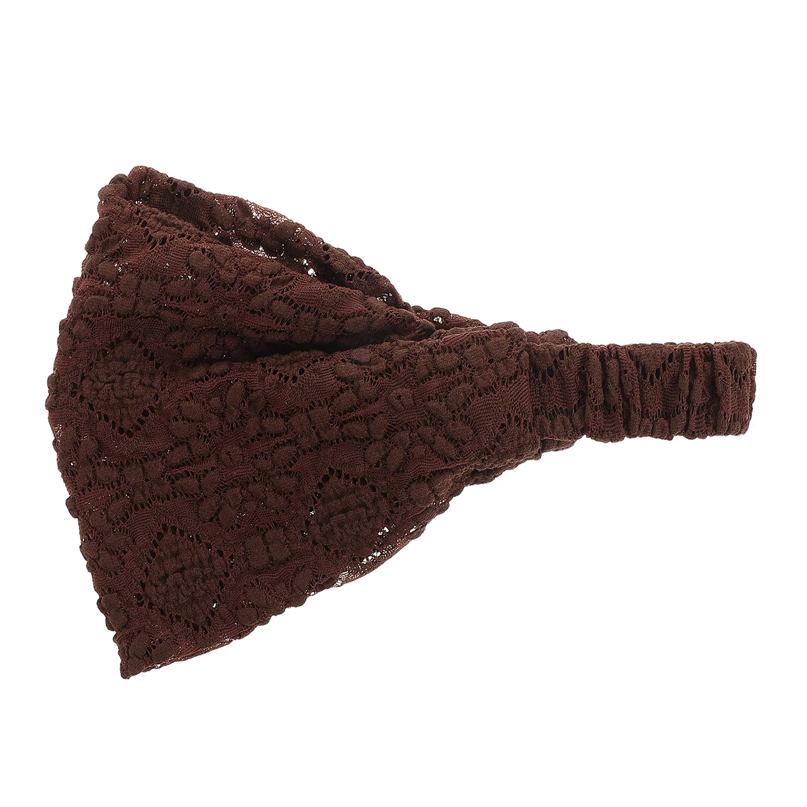 عصابة رأس مرنة واسعة للنساء من الدانتيل بوهو للشعر، وشاح مكياج قابل للتمدد، تغطية للشعر الأبيض، عصابة رأس