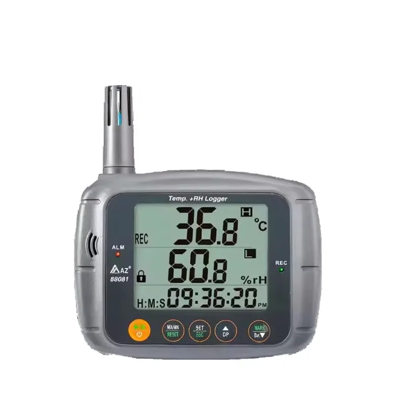 Wall‑Mount Digital Temperature Humidity Data Logger Plastic LCD Display Indoor Environment Monitoring Measuring Instrument