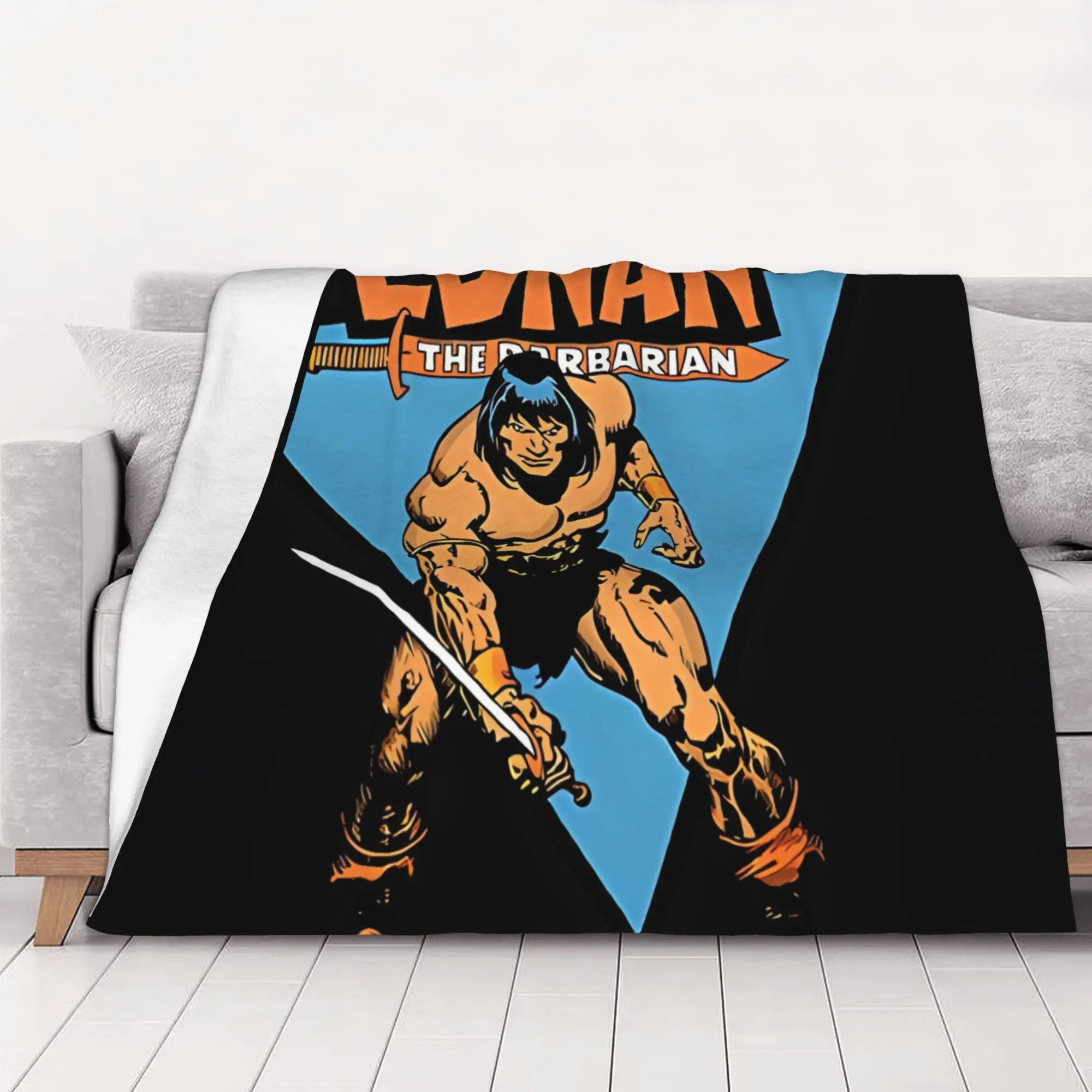 1PC Room Decor Idea Conan The Barbarian Green Blanket Throw Blanket Conan The Adventurer Novelty Warm Blanket All Season