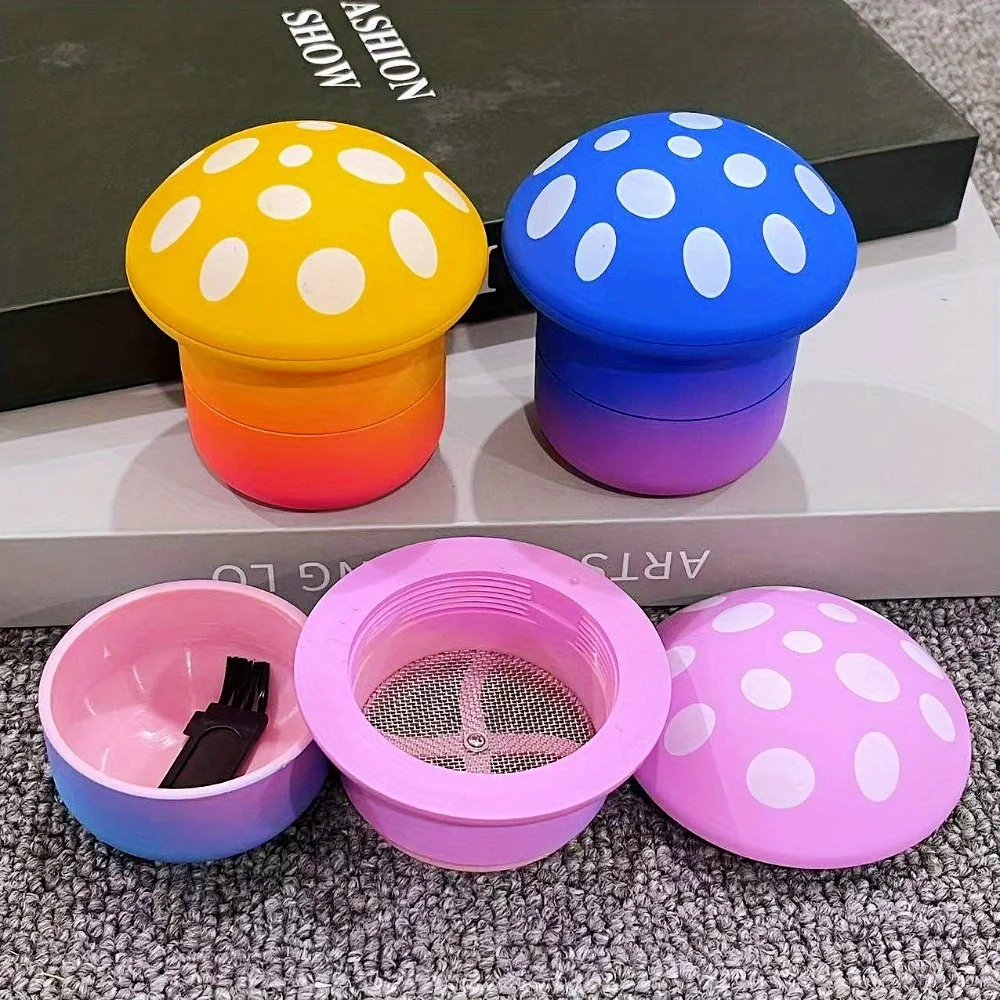 2.5 بوصة المعادن الفطر عشب طاحونة الملح مطحنة التوابل هاون دليل مدقة الفلفل التبغ الخام العشب طاحونة التدخين اكسسوارات #1