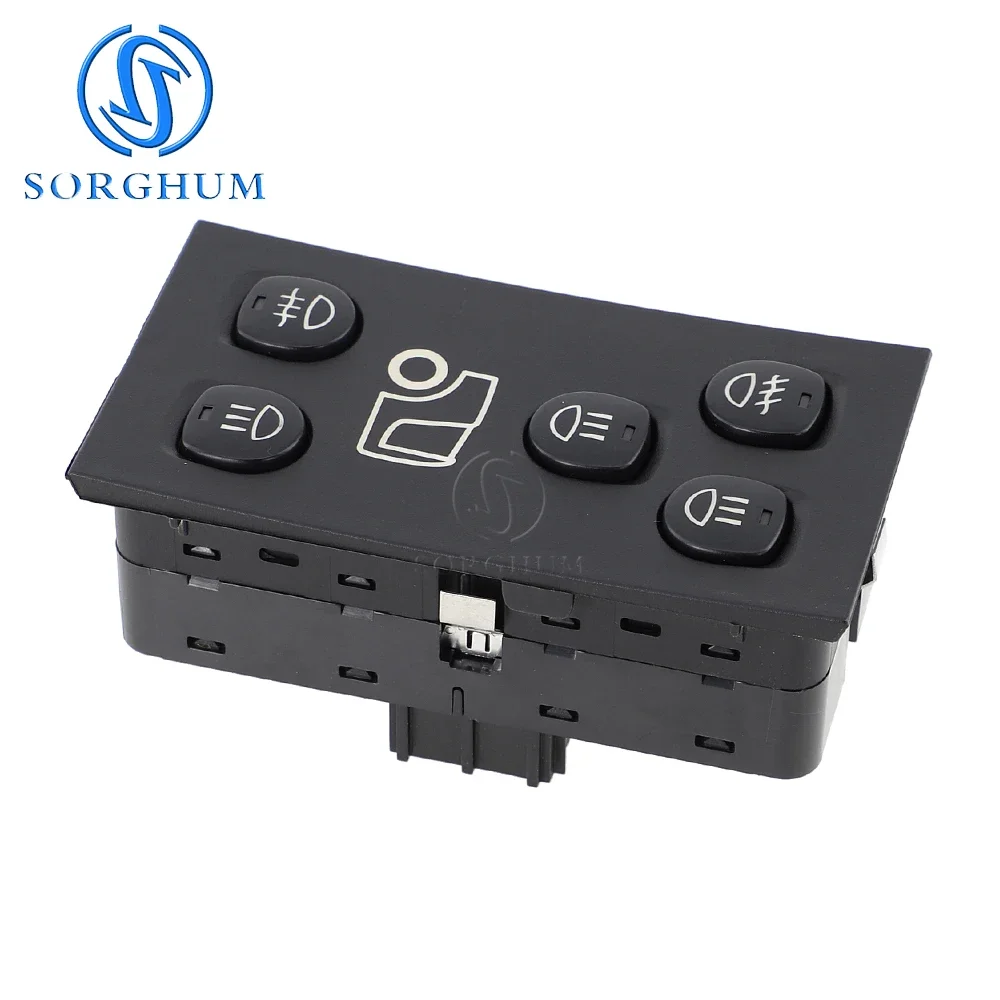 SORGHUM 1507637   مفتاح التحكم في المصباح لـ SCANIA P G R T-Series Hazard ضوء المصباح تحذير زر مقبض لوحة 9 دبابيس قطع غيار الشاحنات