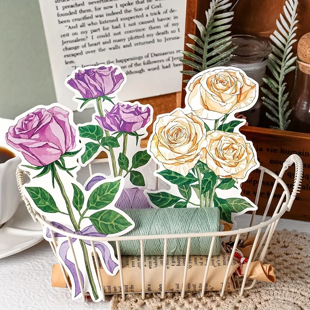 15pcs Bouquet Love Small Fresh Flower Gift decorato Message Card