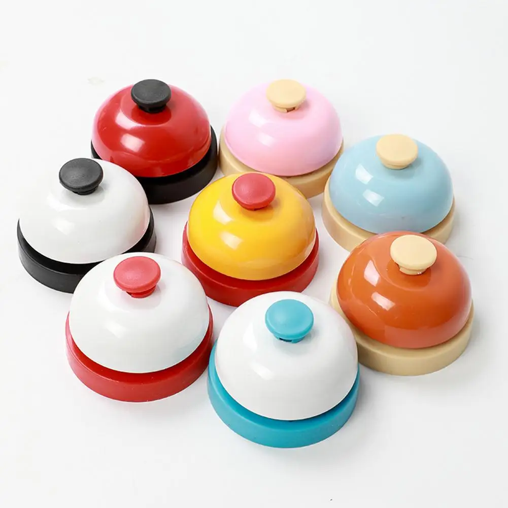 Table Order Bell Multi Color Handbell for Restaurant Kitchen Bar Waitstaff Call Pet Training Table Games Interactive Fun Bell