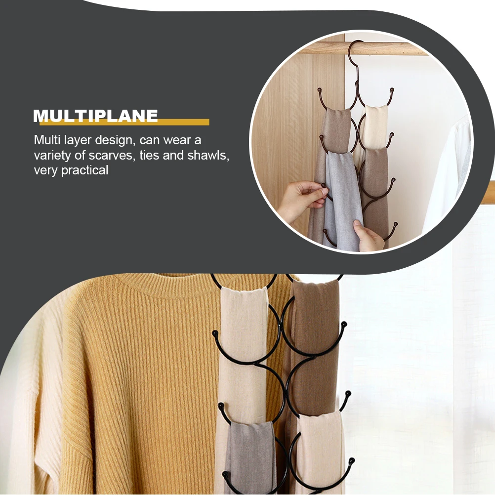 

Multi-Function Multi-Layer Organizer Closet Scarf Hanger Household Tie Hanger Space-Saving Scarf Tie Organizer Strong