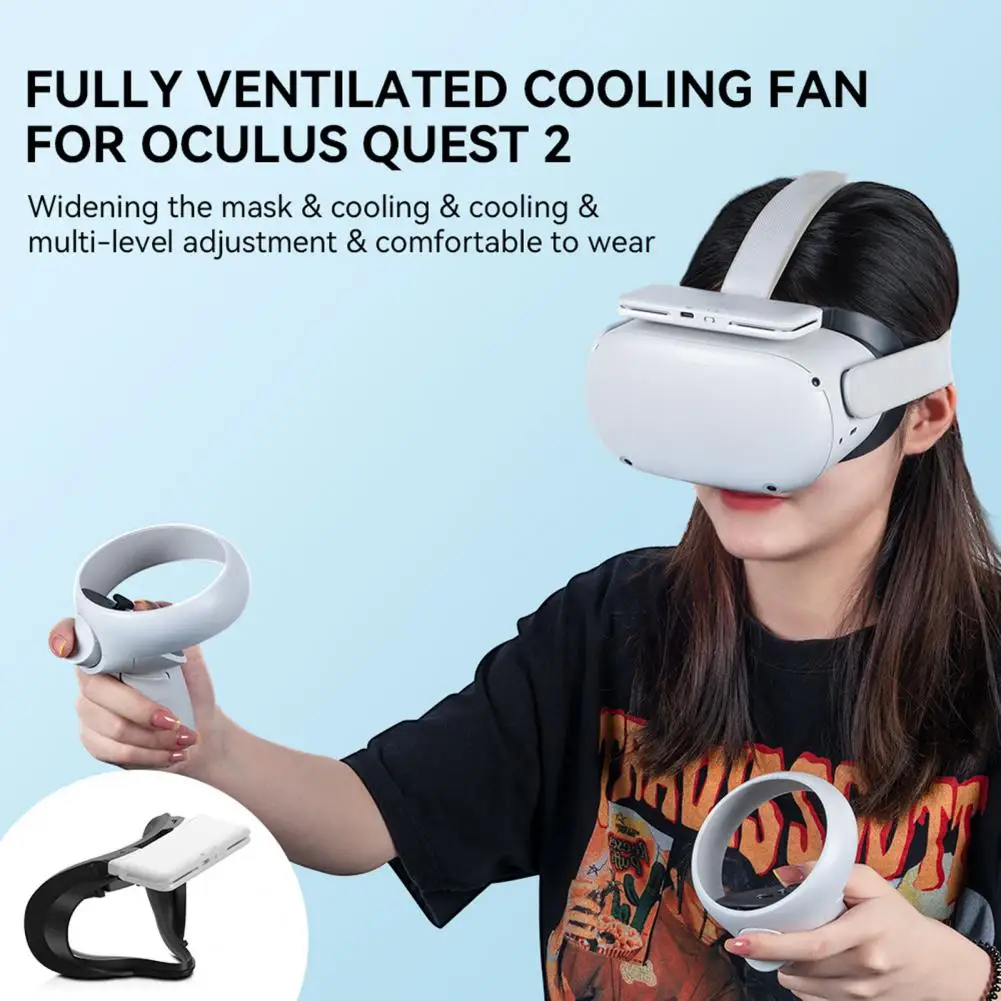 VR Radiator Fan  Excellent VR Headset Cooling Fan Facial Interface Pad  Lightweight VR Cooler