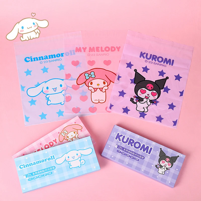 

30 шт. Sanrio Cinnamoroll Mymelody kawaii аниме мусорные мешки подвесные одноразовые самоклеящиеся мусорные мешки для заднего сиденья автомобиля