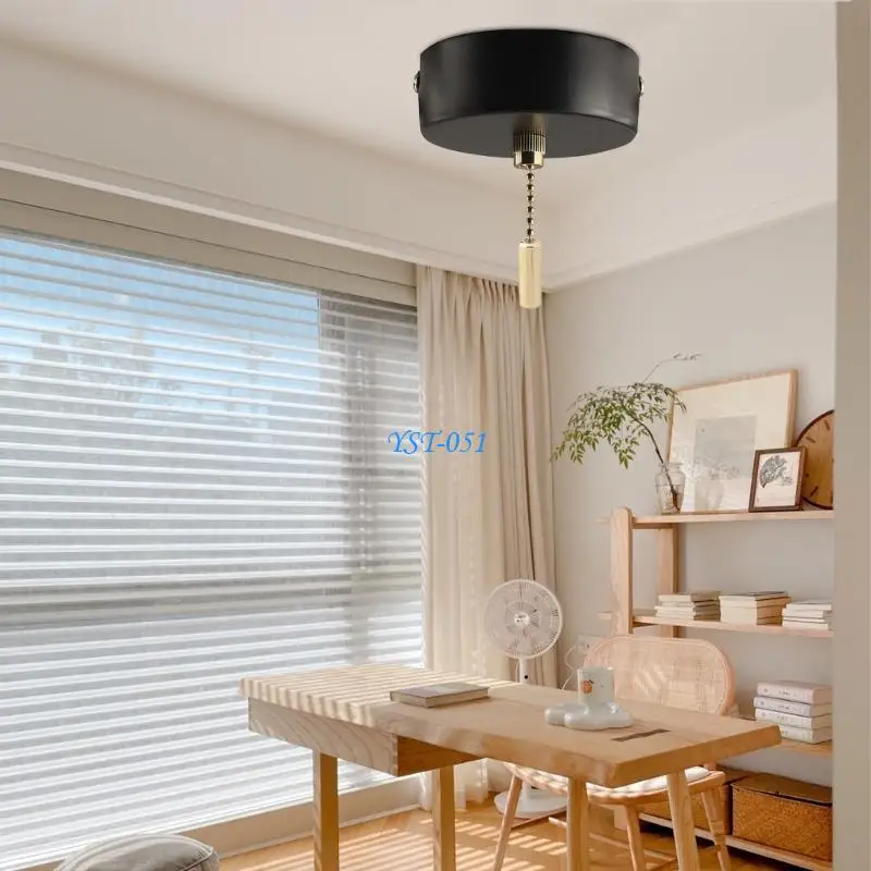 

E15A Reliable Metal Chain Switches 150cm Cord Strong Switches for Home Office Lighting