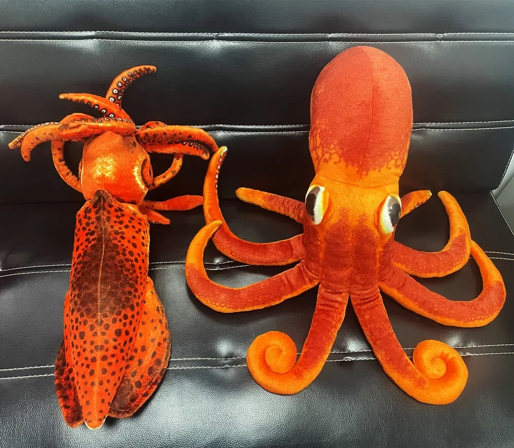 60cm Marine life Octopus Squid Cuttlefish Pillow Simulated Animals model home decoration stuff Plush doll kids toy birthday gift