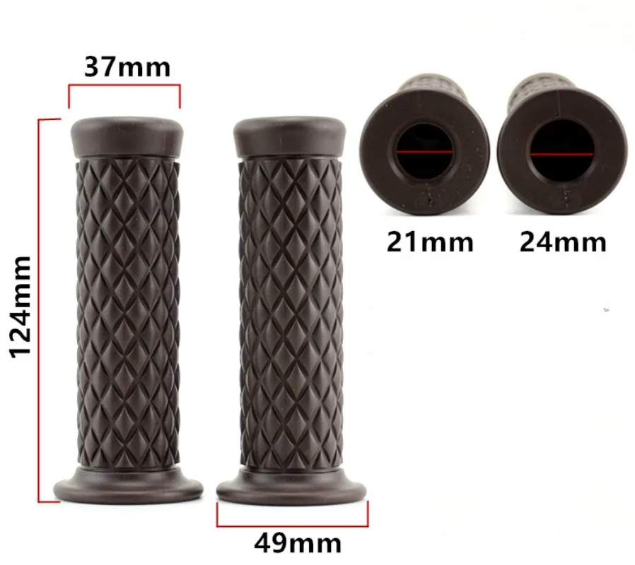 Motorcycle Handlebar Hand Grip for Cafe Racer Bobber Clubman Custom 7/8 inch Vinatge Handle Bar Grips