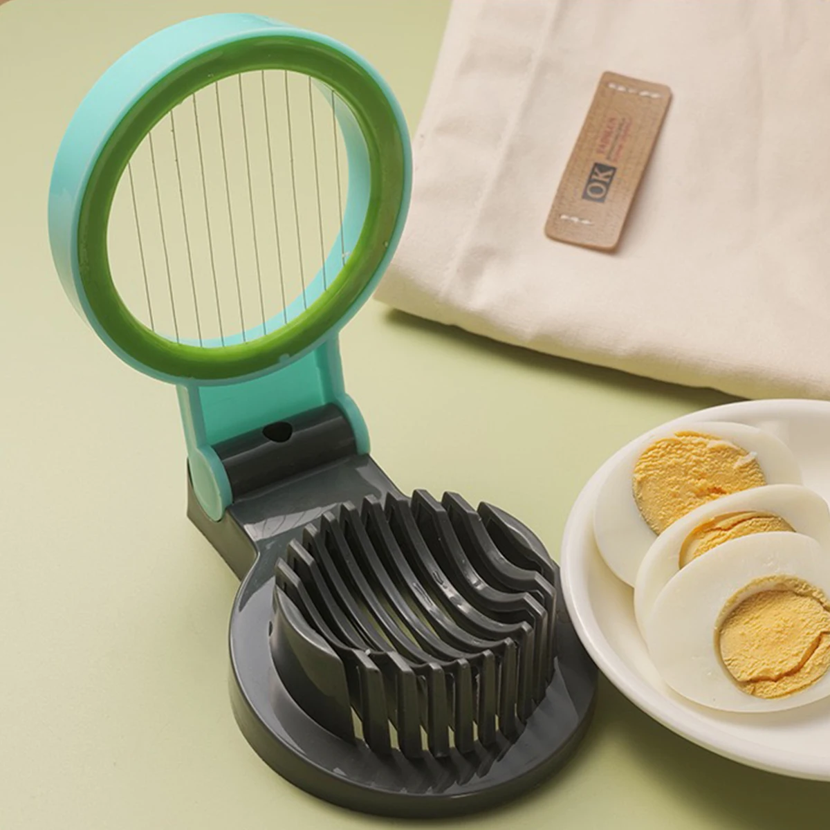 Stainless Steel Wire Egg Slicer Fruit Garnish Slicer Multipurpose Egg Cutter Cut Pores Hard Eggs