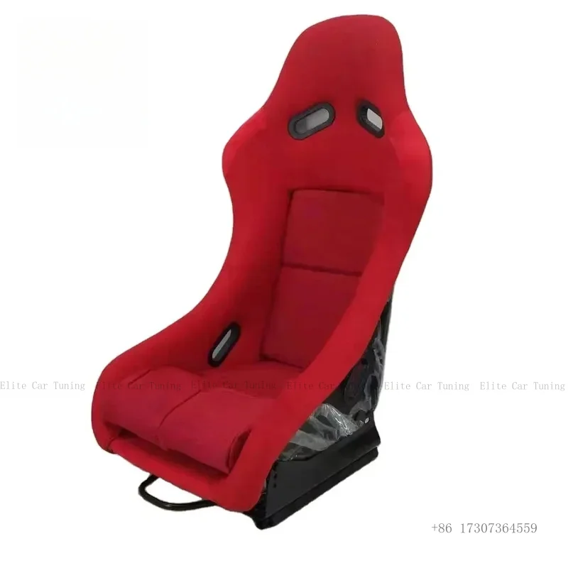 Adjustable Fixed Safety Racing Car Seat Red Velvet