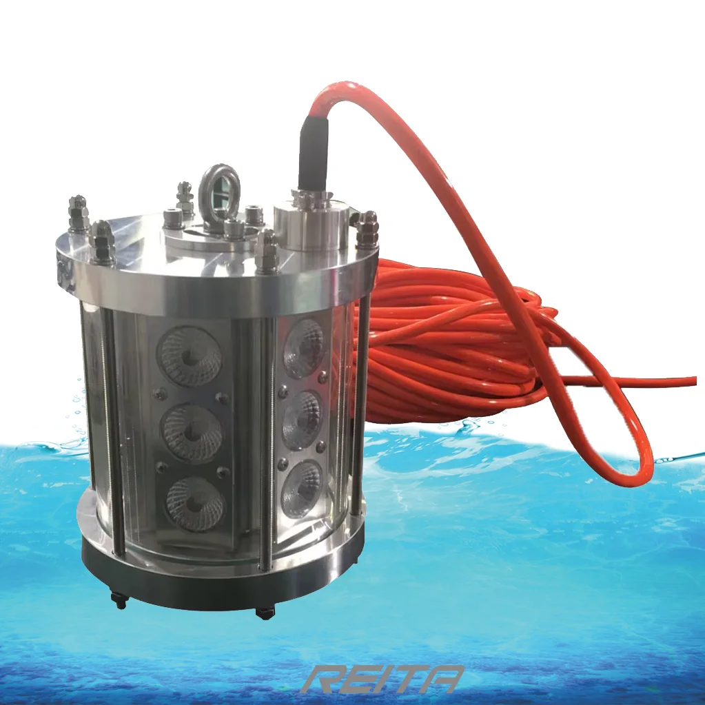 350W Energy Saving LED Fishing Light 18 Lamps 3x6 Heads 510nm Green IP68 Underwater Attractor