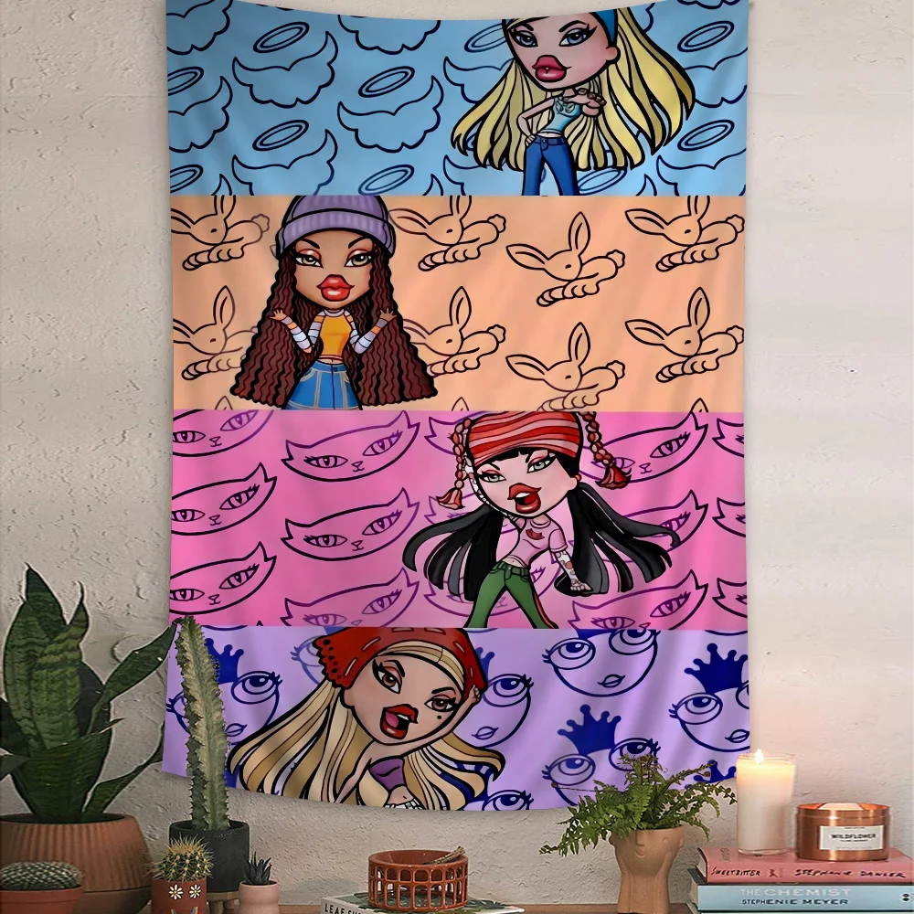 Bratz Doll Classic Anime Tapestry Anime Tapestry Hanging Tarot Hippie Wall Rugs Dorm Wall Hanging Sheets