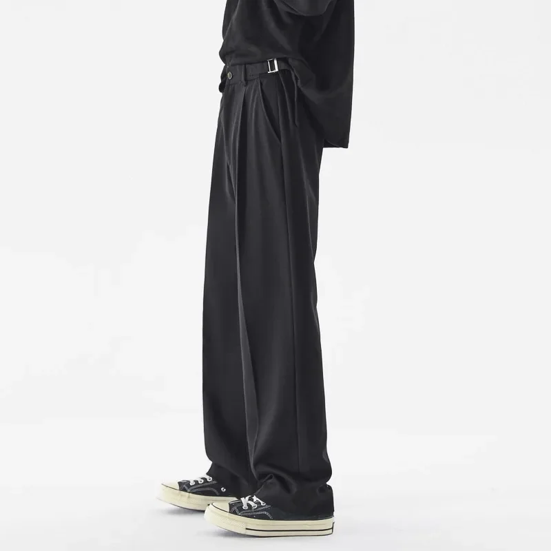 Italian Naples Suit Pants For Men Korean Fashion Men's Business Casual Loose Straight Leg Pants Elegant Social Men Clothing Y2k