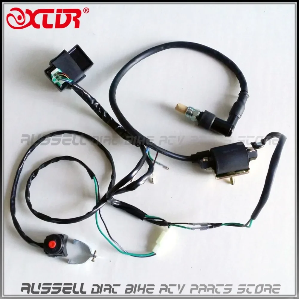 

SWITCH SPARK PLUG Kill CDI Ignition Coil Wiring Cable For 90cc 125cc 140cc 150cc Dirt ATV Quad Pit Zongshen