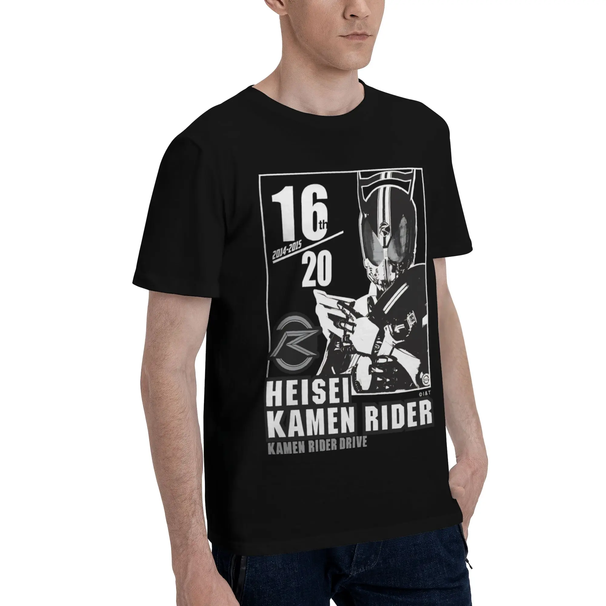 Drive Heisei Men T Shirts Kamen Rider Crazy Tee Shirt Short Sleeve O Neck Cotton Adult Clothes T-Shirt