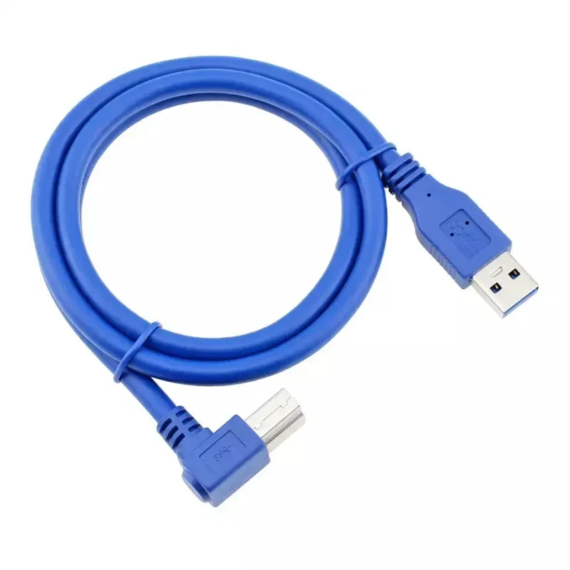 USB 3.0 Cable Male to Type B High Speed Printer Right Angle 90 Degree for Canon Epson HP ZJiang Label Printer DAC USB Printer