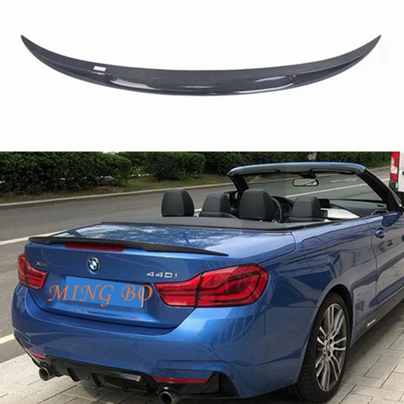 

FOR BMW 4 Series F33&M4 F83 Convertible P Style Carbon fiber FRP Forged carbon Rear Spoiler Trunk wing 2013-2020