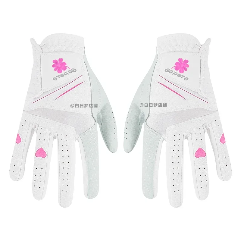 Korea Japan eoo Golf Gloves Ladies Microfiber Leather Wear-Resistant Sports Anti-Slip Breathable #22016454