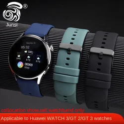 Quick release For Huawei GT1 GT2 GT3 Magic2 Watch3 honour 2/2e GS PRO soft watch strap 20 22mm Black Silicone watchband bracelet