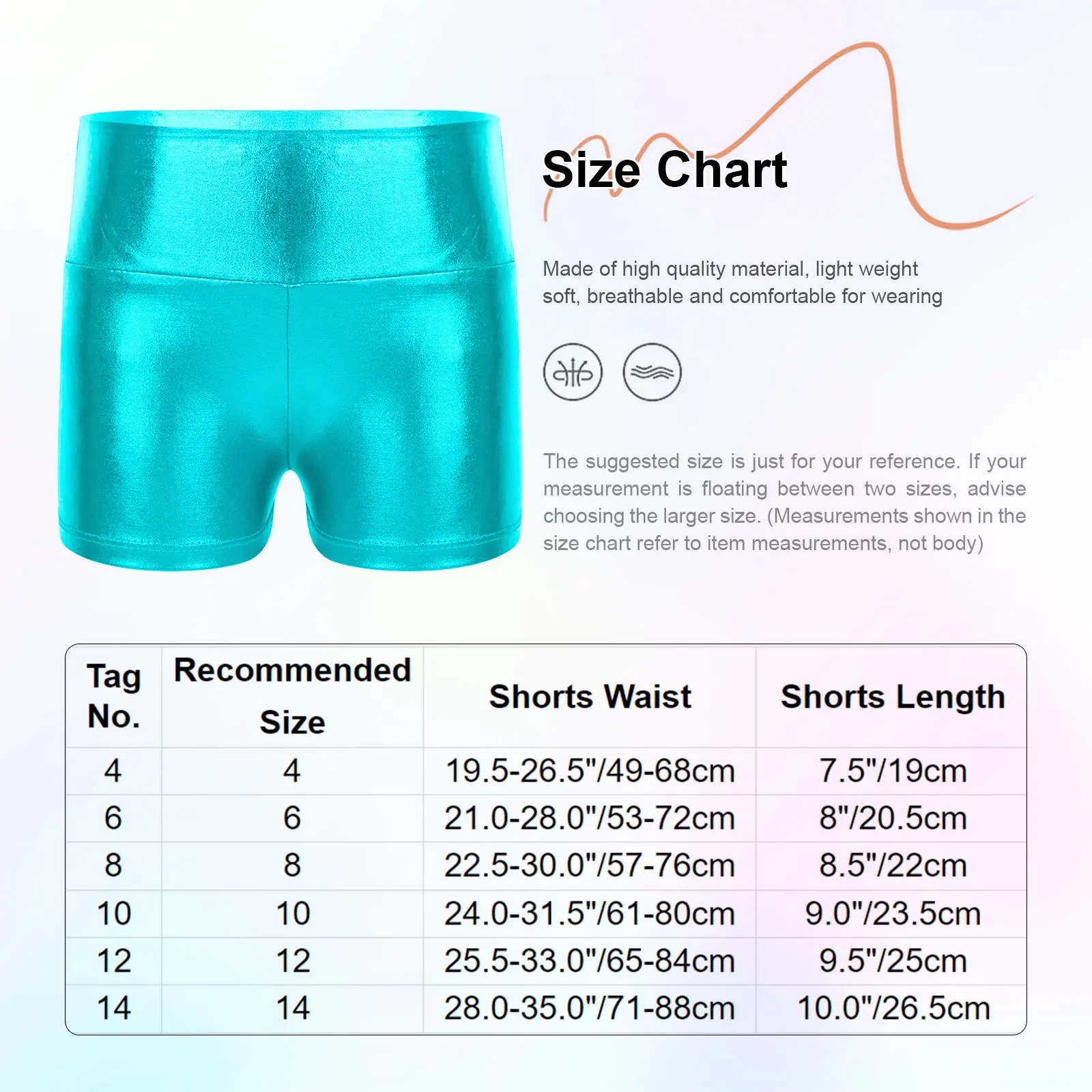 Kids Girls Ballet Dance Shorts Metallic Shiny Sportswear Hot Pants Bottoms Gymnastic Workout Ballerina Shorts for Performance