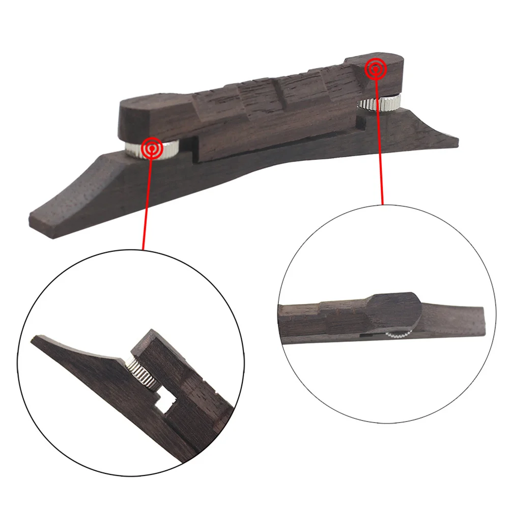 

Replacement Mandolin Bridge Guitar Pins Bridges Flat Top Rosewood For Height Adjustable