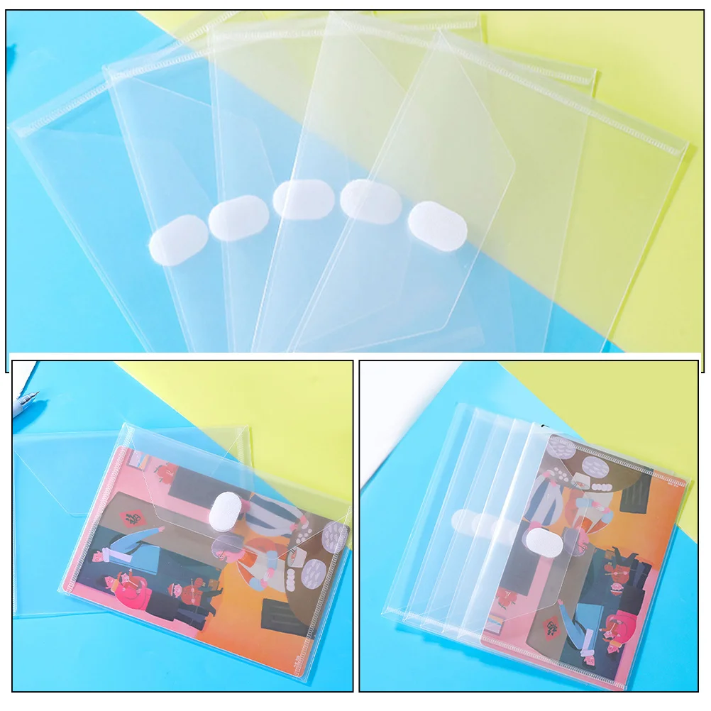 24개 클로저 문서 파우치 두꺼운 PP 방수 투명 파일 홀더 영수증 현금 스티커 사진 체크 정리함