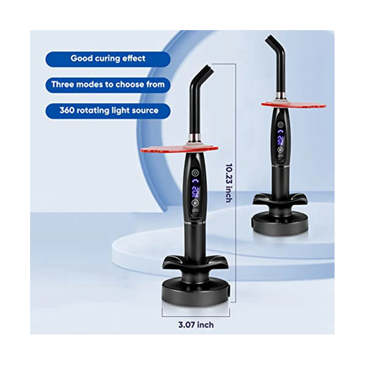 조절식 LED 램프 장치, 경화 조명, 최신 충전식 키트, LED 경화 조명 램프, US 플러그