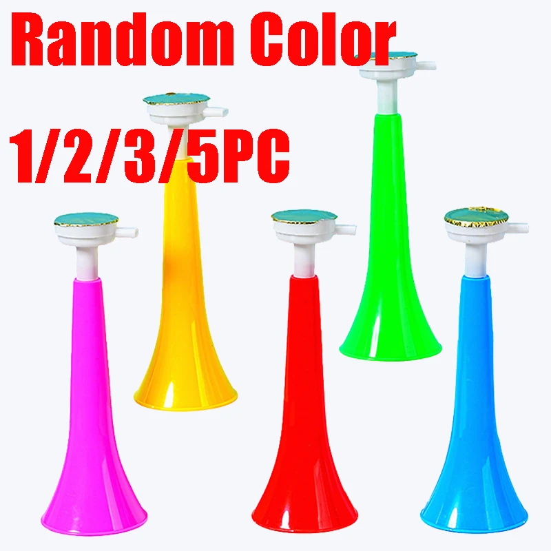 Random Color 1/2/3/5PC Cheer Plastic Horn Football Game Fans Cheerleading Props Vuvuzela Kid Trumpet Football Cheer Horns
