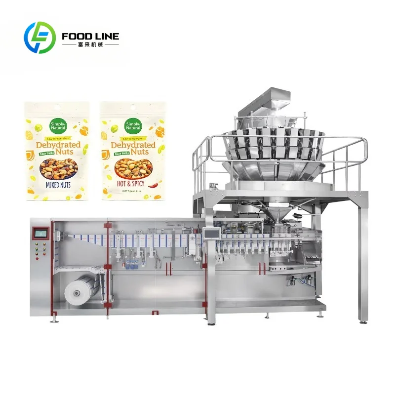 Customized Horizontal Automatic High Speed Weighing Packaging Beans Nuts Snacks Small Pouch Packing Machine